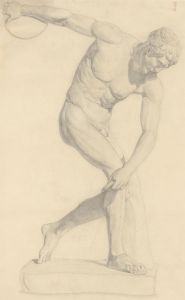 W. Thomas - Early 20th Century Graphite Drawing, The Discobolus of Myron III