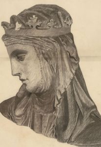 Y.W Ferry - 1908 Charcoal Drawing, Bust of the Madonna