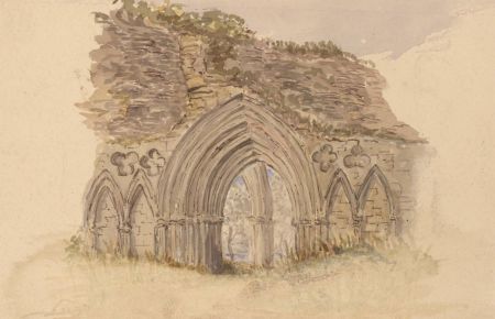Mid 19th Century Watercolour - Inchmahome Priory, Menteith