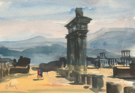 Ronald Olley (b.1923) - Signed c. 2000 Watercolour, Study of an Archway