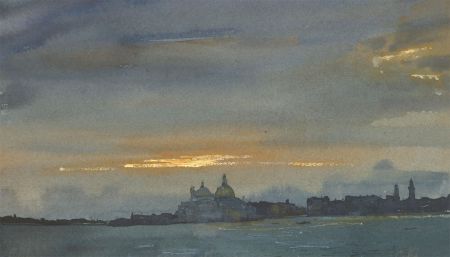 Ronald Olley (b.1923) - Signed c. 2000 Watercolour, Grand Canal, Venice