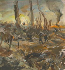 Ronald Olley (b.1923) - c. 2000 Oil, Battlefield Study I