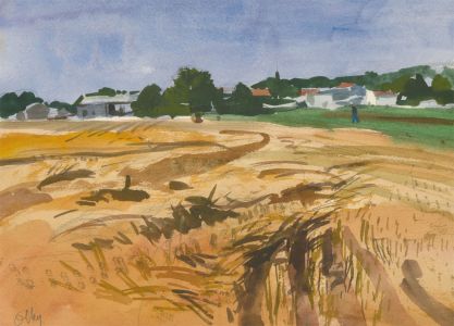 Ronald Olley (b.1923) - Signed c. 2000 Watercolour, Fields of Gold