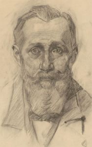 Fine Early 20th Century Charcoal Drawing - Portrait of a Bearded Gentleman