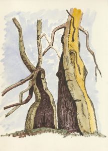 Arthur Mitson - Set of Three 1991 Pen and Ink Drawings, Tree Studies