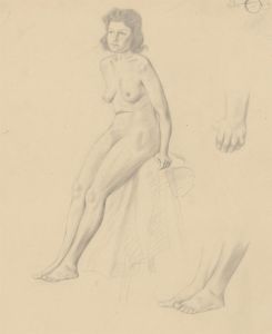 Clifford H. Thompson (1926-2017) - Graphite Drawing, Seated Nude