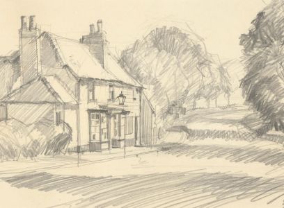 Clifford H. Thompson (1926-2017) - Two Graphite Drawings, Street Scenes