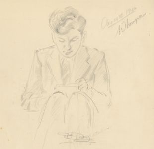 Clifford H. Thompson (1926-2017) - 1946 Graphite Drawing, Study of a Young Man