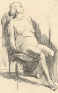 Clifford H. Thompson (1926-2017) - Mid 20th Century Charcoal Drawing, A Nude