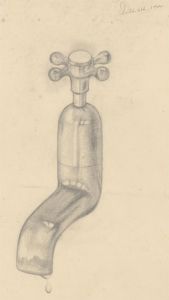 Clifford H. Thompson (1926-2017) - 1944 Graphite Drawing, Dripping Tap