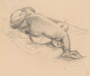 Clifford H. Thompson (1926-2017) - 1992 Graphite Drawing, Sleeping Nude II