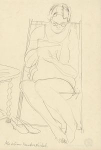 Frank Griffith (1889 -1979) Graphite Drawing, Madeleine Van den Shchele
