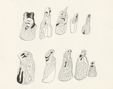 Arthur Mitson - 1982 Pen and Ink Drawing, Organic Forms