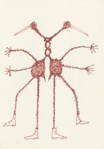 Arthur Mitson - Set of 7 20th Century Pen and Ink Drawings, Tall Birds
