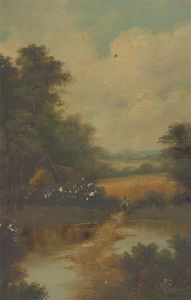 G. Mace - Late 19th Century Oil, Lakeside Figure