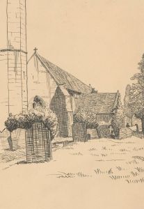 Montague M. Webb (fl.1935-1975) - 1935 Pen and Ink Drawing, Tithe Barn