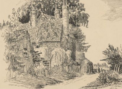 Montague M. Webb (fl.1935-1975) - 1948 Pen and Ink Drawing, Headley, Surrey