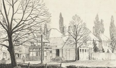 Montague M. Webb (fl.1935-1975) - 1947 Pen and Ink Drawing, Thames Ditton