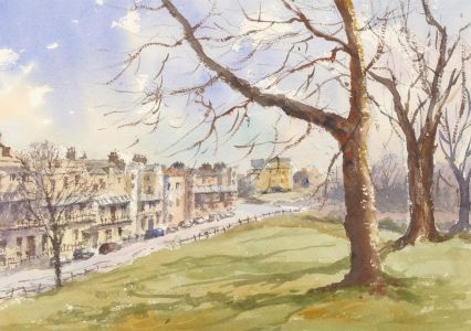 John A. Case - Contemporary Watercolour, Sion Hill, Clifton