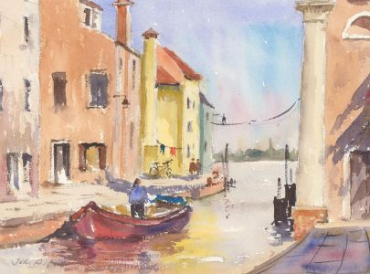 John A. Case - Signed 2007 Watercolour, Burano