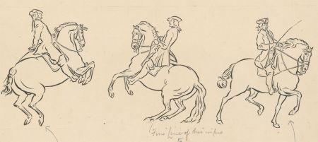 Moss Brothers Illustrations - Pen & Ink Drawing, Spanish Riding School