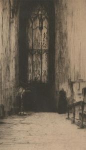 Margaret Aulton - 1913 Etching, St. Giles Cathedral Interior