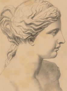 Early 20th Century Charcoal Drawing - Portrait of a Bust