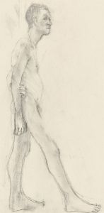 1994 Charcoal Drawing - Standing Nude II