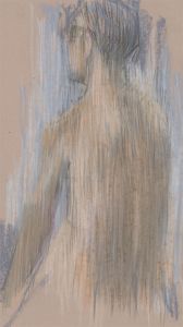 Contemporary Pastel - Nude in Blue