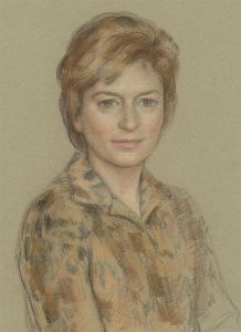 Dorothy Colles (1917-2003) - Pastel, Portrait of a Lady in a Shirt