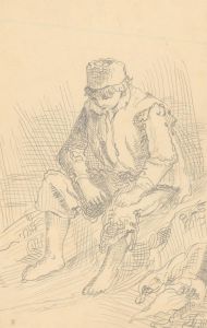Thomas Barker of Bath (1769-1847) - Graphite Drawing, The Seated Boy