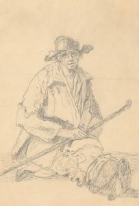 Thomas Barker of Bath (1769-1847) - Graphite Drawing, The Peasant