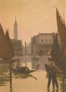 P. Fraser - Early 20th Century Etching, St Marks, Venice
