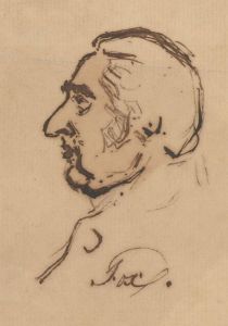 Early 19th Century Pen and Ink Drawing - Head Study of Charles James Fox