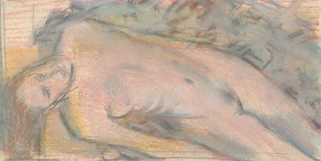 20th Century Pastel - Study of a Reclining Woman