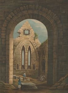 J.C.A. Marston - 1849 Watercolour, Ruins of the Abbey of Dungiven, Londonderry
