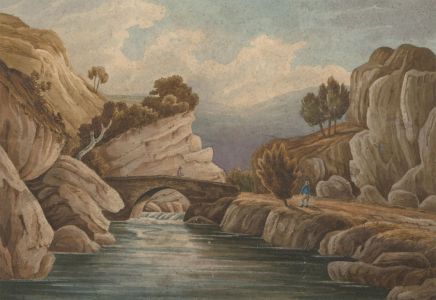 J.C.A. Marston - 1849 Watercolour, Rocky River Valley