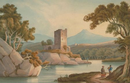 J.C.A. Marston - Mid 19th Century Watercolour, Lake Landscape