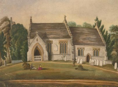 J.C.A. Marston - Mid 19th Century Watercolour, Gothic Chapel