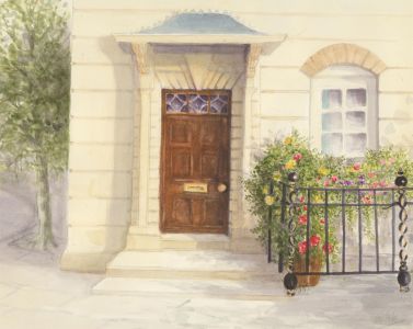 Audrey Pardoe - 1996 Watercolour, Doorway, Kensington
