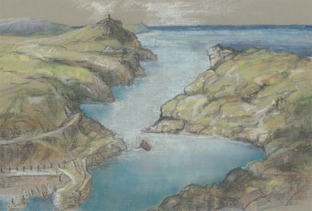 Audrey Pardoe - 20th Century Pastel, Cornish Coastal Scene
