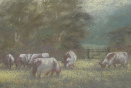 Audrey Pardoe - 20th Century Pastel, Grazing Sheep