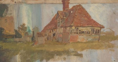 Alfred William Strutt (1856-1924) - Early 20th Century Oil, The Old Cottage