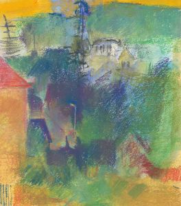 John Ivor Stewart PPPS (1936-2018) - Contemporary Pastel, Village Landscape