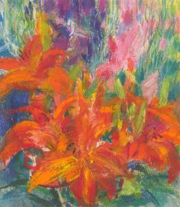 John Ivor Stewart PPPS (1936-2018) - Contemporary Pastel, Summer Flowers