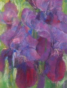 John Ivor Stewart PPPS (1936-2018) - Contemporary Pastel, Iris