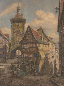 Paul Sollmann (1886-1950) - Early 20th Century Etching, Rothenburg o.d. Tauber