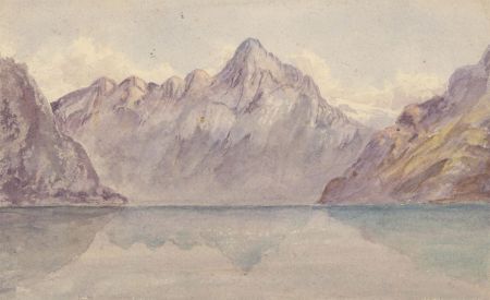 Pair of 1862 Watercolours - Mountain Landscapes