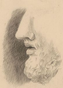 Early 20th Century Graphite Drawing - Mouth Study