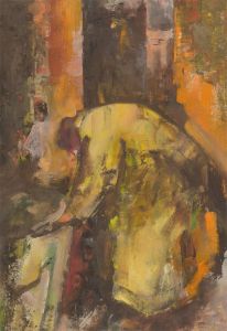 James McLernon (1935-2012) - 20th Century Oil, Portrait of a Figure in Yellow